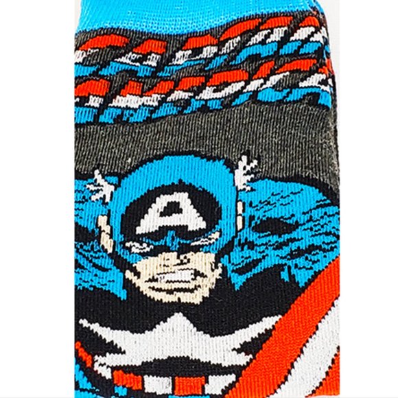 Disney Anime Socks Avengers Marvel Cartoon Figure , Capt. America - New WOT - Picture 6 of 6